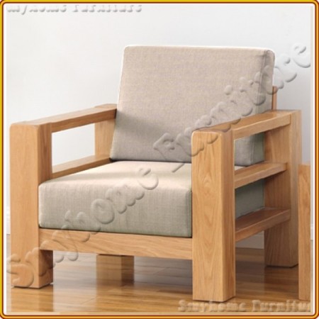ChunKy Oak - Sofa Đơn : Nệm Ghế Màu Kem